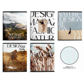 Тетрадь 96л А5 клетка "В контексте природы", скрепка, Schoolformat