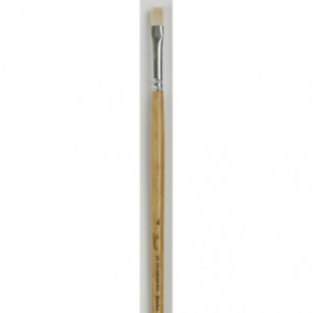 Кисть щетина плоская № 7 длинная ручка, 11 мм, Сонет