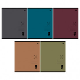 Тетрадь 48л клетка "Темные цвета", матовая ламинация, BG 