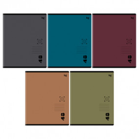 Тетрадь 48л клетка "Темные цвета", матовая ламинация, BG 