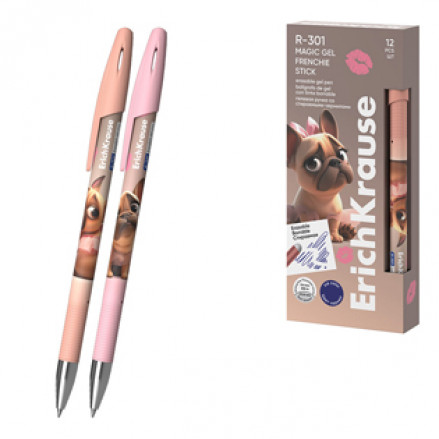 Ручка гелевая пиши-стирай 0.5мм R-301 Magic Gel Stick Frenchie, EK