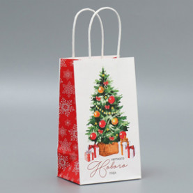 Пакет крафт вертик. «Уют в доме», 12 × 21 × 9 см