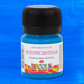 Акрил флуоресцентная Декола 20мл. Голубая