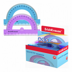 Транспортир 10см 180 гр.Standard, прозр.ЕК