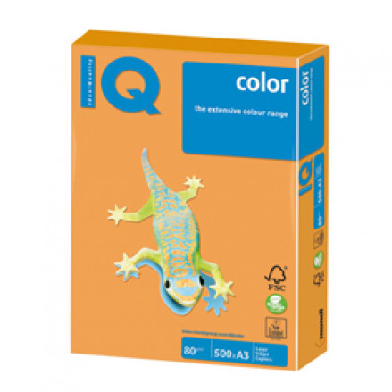 Бумага A3 IQ MAESTRO Color 80, 500л. Оранжевый неон