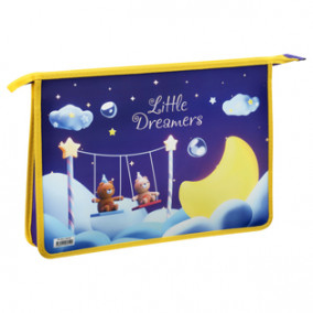 Папка д/тетрадей А4 1 отд., "Dreamers", пластик, на молнии, ArtSpace 