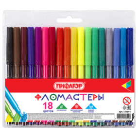 Фломастеры 18цв. Пифагор