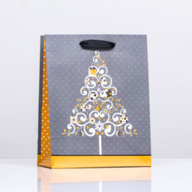 Пакет ламинат вертик. "Ёлочка", 18х23х8см