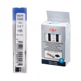 Грифели для карандашей 0,7мм НВ 12шт. Koh-i-Noor