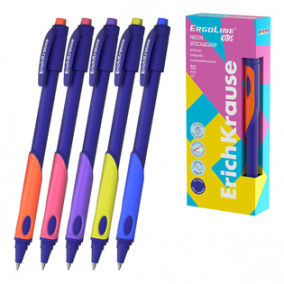 Ручка шариковая 1мм ErgoLine® Kids, Super Glide Technology, для левшей, ЕК