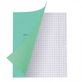 Тетрадь 12л клетка крупнная зел.