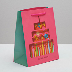 Пакет ламинат вертик. "Загадай желание" 18х23х10см