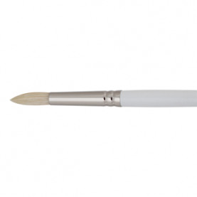 Кисть щетина круглая № 6 длинная ручка Невская палитра