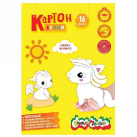 Картон белый А4 16л 200г/м2, мелов. на клею, Каляка-Маляка