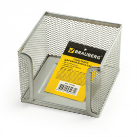 Подставка для бумаг 78х105х105мм., Germanium, Brauberg, металл, серебро