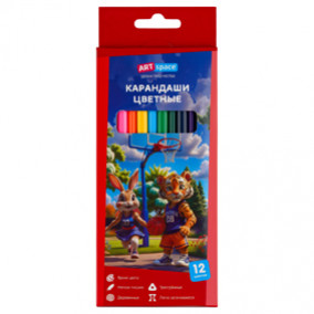 Карандаши 12 цв. "School mood" трехгран., ArtSpace