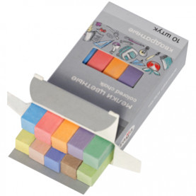 Мел цветной 10 цв. мягкий, квадратный, Гамма