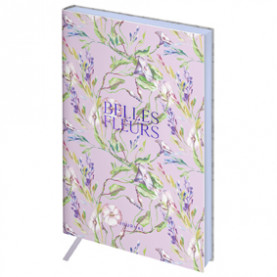 Ежедневник А5 н/дат, "Belles Fleurs", тон. блок, цветной срез, кожзам, ассорти, Greenwich Line 