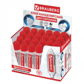 Клей канцелярский двусторонний, 45мл, Брауберг