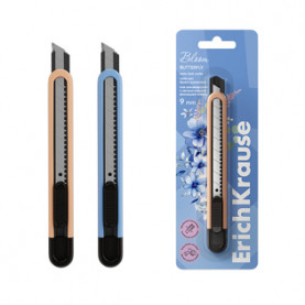 Нож канцелярский 9мм. Butterfly Pastel Bloom, автофиксация лезвия, ассорти, ЕК