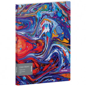 Папка на 30 файлов "Color Storm", с внутр. карманом, Berlingo