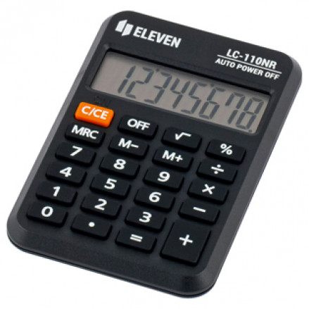 Калькулятор карманный Eleven LC-110NR (58*88*11мм) 8 разр., черный