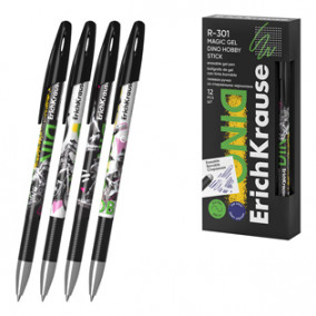 Ручка гелевая пиши-стирай 0.5мм R-301 Magic Gel Stick Dino Hobby, EK