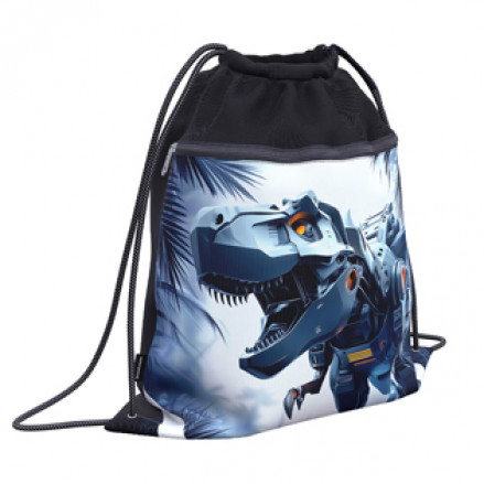 Мешок для обуви 50х41см "Techno Dino", с карманом на молнии, ЕК