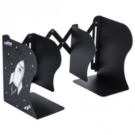 Подставка-держатель для книг и учебников, раздвижная, метал. ассорти, ЮНЛАНДИЯ