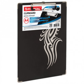 Планшет с зажимом А4  Black Jack, картон/ламинированная бумага, Brauberg