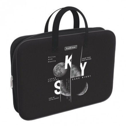 Папка с ручками A4+ на молнии Moon Cycle, ткань, ErichKrause®