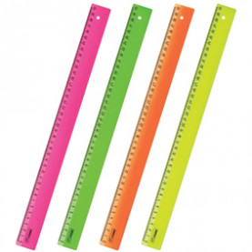 Линейка 40 см флуоресцентная Стамм