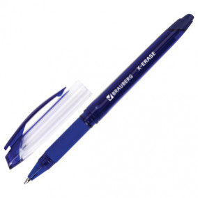 Ручка гелевая пиши-стирай 0,7мм X-ERASE, ассорти, синяя, Brauberg
