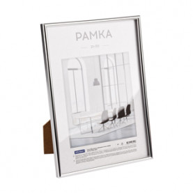 Фоторамка пластик OfficeSpace 21х30, вставка - акрил, ножка, серебро