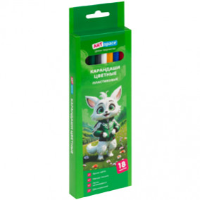 Карандаши 18 цв. "Отважная команда" пластиковые, ArtSpace