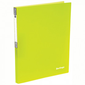 Папка 4 кольца А4 25мм, 700мкм, Neon, Berlingo