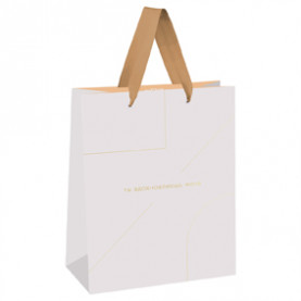 Пакет ламинат вертик. "Monocolor. White", 18*23*10см, MESHU 