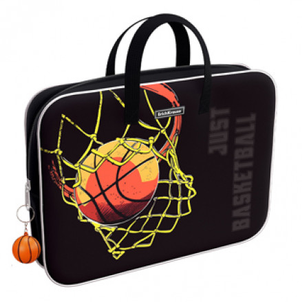 Папка с ручками A4+ на молнии Basketball, ткань, ErichKrause®