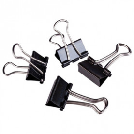 Зажим для бумаг 32мм, черные, 12шт/уп