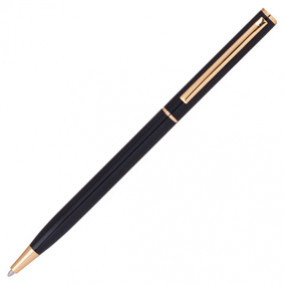 Ручка шариковая 1мм, "Slim Black" корп. черный, Brauberg