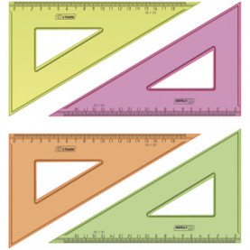 Треугольник 18см. 30град. прозрачн, флуоресц. Стамм