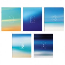 Тетрадь 96л А5 клетка, "Небо", BG