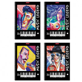 Тетрадь для нот 24л. А4 "Music Legend", вертик, на спирали, ЕК