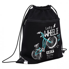 Мешок для обуви 50х41см "Bicycle Rider", с карманом на молнии, ЕК
