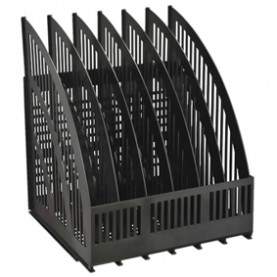 Лоток вертикальный СТАММ "Line" 6 отд.чёрный