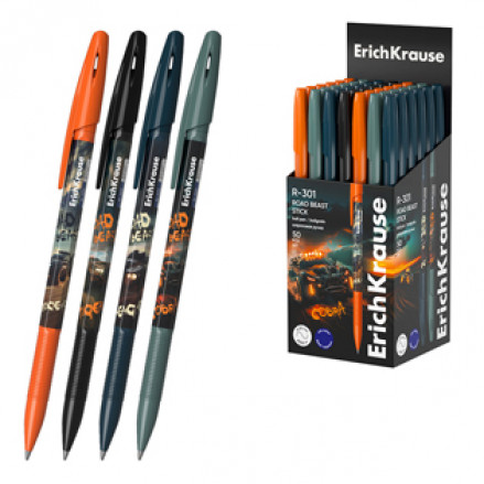 Ручка шариковая R301 Stick "Дорожный зверь", ЕК