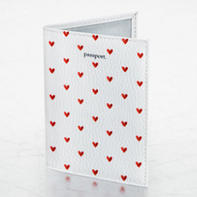 Обложка для паспорта "Сердечки", кожа флоттер, принт, ассорти, Brauberg