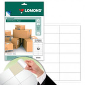 Этикетки самоклеящиеся Lomond 105*48, 12шт. А4/50л.