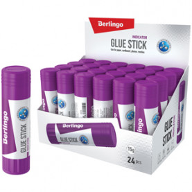 Клей-карандаш Berlingo Indicator, с цв. индикатором, 15г