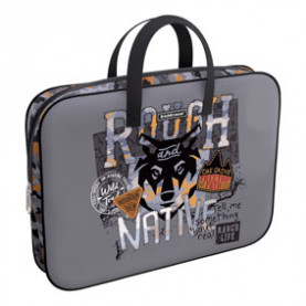 Папка с ручками A4+ на молнии Rough Native, ткань, ErichKrause® 